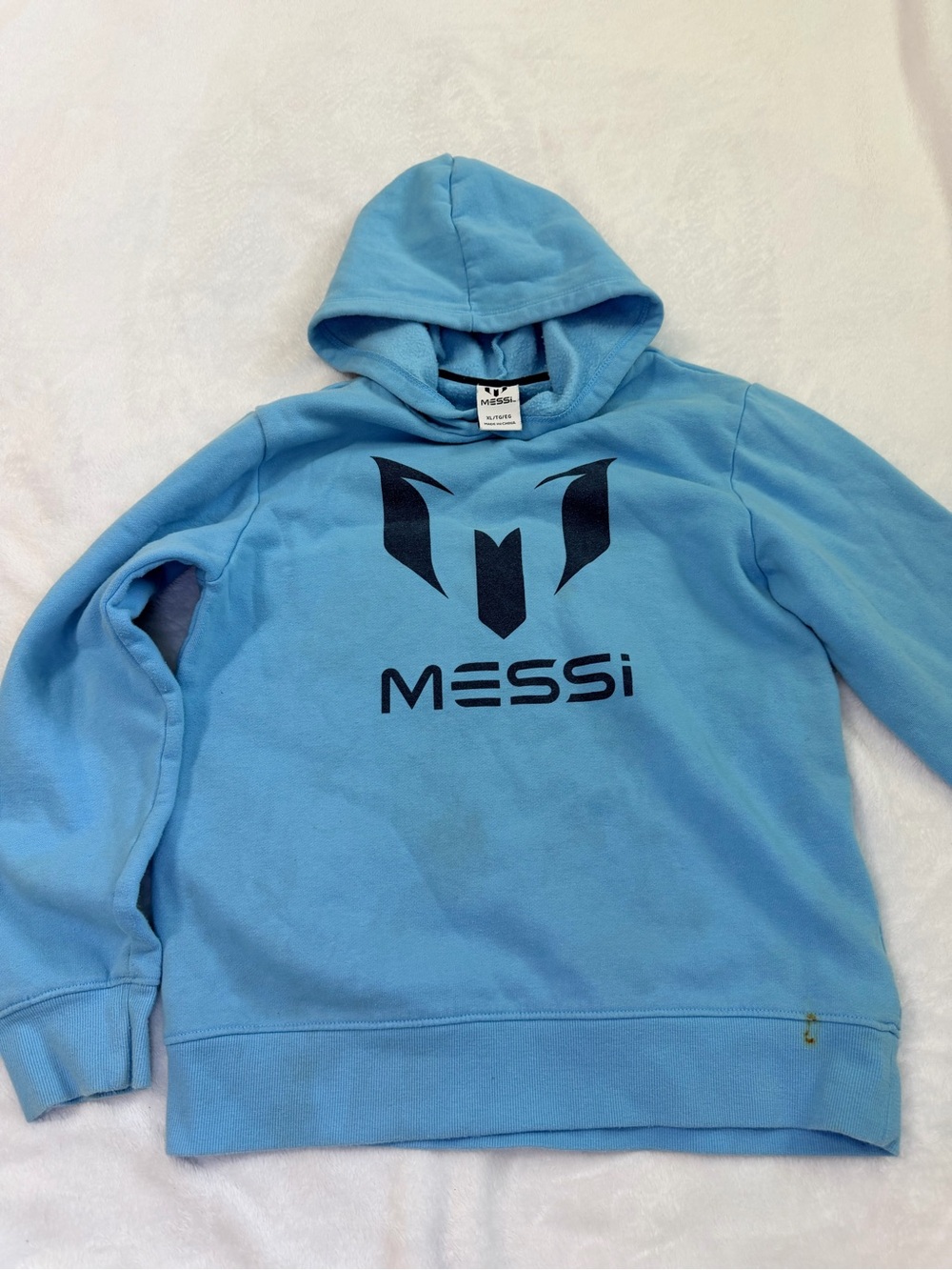 Kids Messi Blue Pullover Hoodie Sweatshirt XL